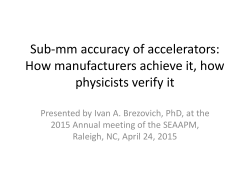 Sub-mm accuracy of accelerators: How