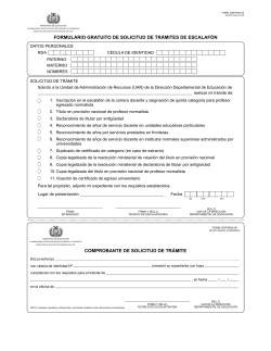 Form. gratuito - DirecciÃ³n Distrital de EducaciÃ³n "Charazani
