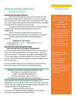 April 2015 - Charles Crossing HOA