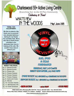 May/ June 2015 Newsletter - Charleswood 55+ Active Living Centre