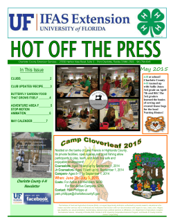 May 2015 Hot Off The Press Newsletter