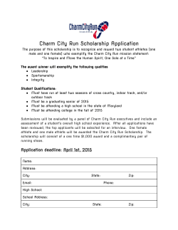 Charm City Run Scholarship Application