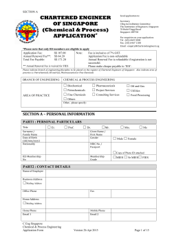 Application Form - Chartered Engineer