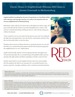 Charter Homes & Neighborhoods Welcomes RED Salon to Arcona