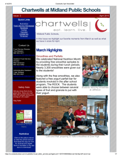 Newsletter - Chartwells Schools