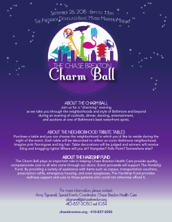 ABOUT THE CHARM BALL ABOUT THE NEIGHBORHOOD