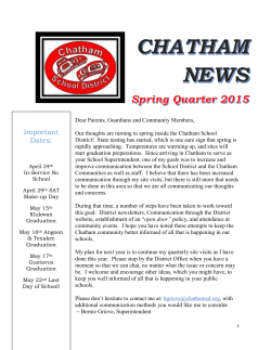 Spring Newsletter - Chatham School District