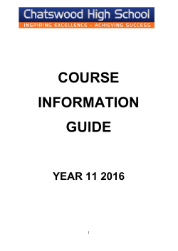 year 11 2016 course information book