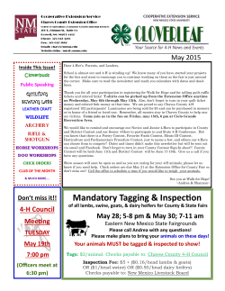 May 2015 Newsletter - Chaves County Cooperative Extension Service