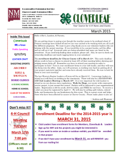March 2015 Newsletter - Chaves County Cooperative Extension