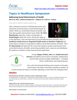 Topics in Healthcare Symposium - Community Health Center Network