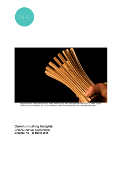 Communicating Insights - Council for Higher Education in Art & Design