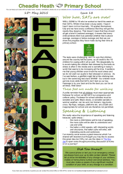 issue 18 â 15.05.15 - Cheadle Heath Primary School