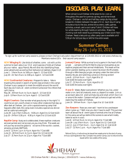 Chehaw Summer Camp 2015 info flyer