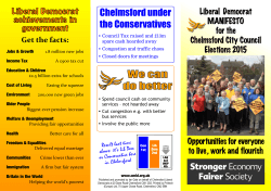Manifesto 2015 r8 - Chelmsford Liberal Democrats