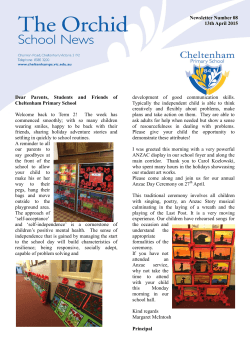 Newsletter Number 08 - Cheltenham Primary School