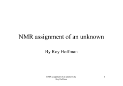 NMR assignment of an unknown