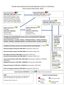 BA Chemistry Standard - Florida International University