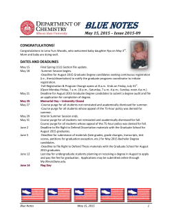 BLUE NOTES - Department of Chemistry at Illinois State University