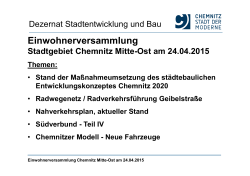 Einwohnerversammlung Chemnitz Mitte