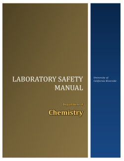 Laboratory Safety Manual - University of California, Riverside