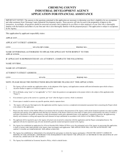 CCIDA Application For Financial Assistance