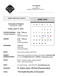 Details of Meeting in the ACS Bulletin