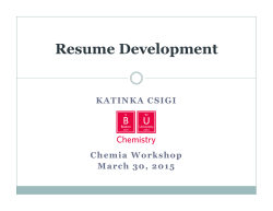 Resume and CV building with Katinka Csigi Flyer