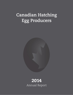 2014 Annual Report - Canadian Hatching Egg Producers