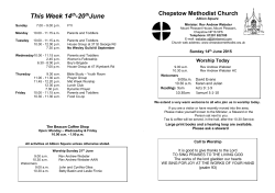 This Week 14th-20thJune - Chepstow Methodist Church