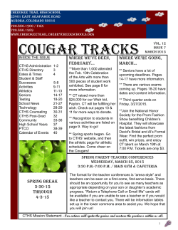 March cougar tracks - Cherokee Trail High School