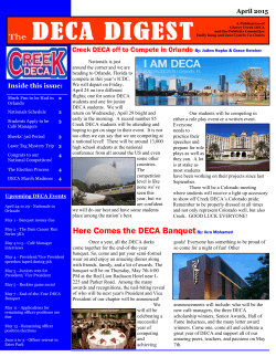 The DECA DIGEST - Cherry Creek High School