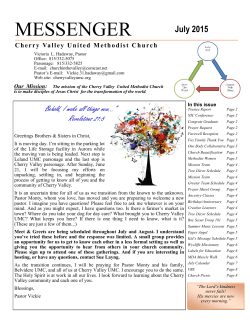 MESSENGER - Cherry Valley United Methodist Church