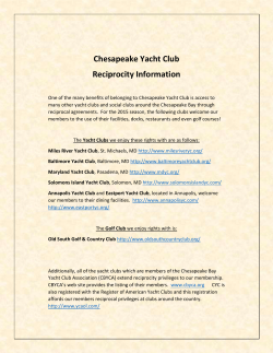 Chesapeake Yacht Club Reciprocity Information