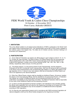 FIDE World Youth & Cadets Chess Championships