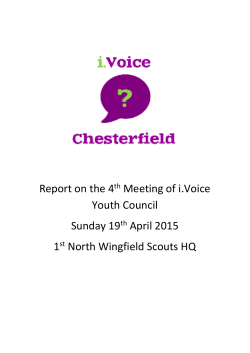Report on the 4th Meeting of i.Voice Youth Council Sunday 19th