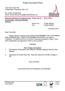 Agenda Document for Executive Member for Customers and