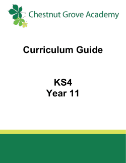 Key Stage 4 Curriculum Guide - Year 11