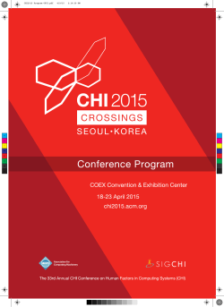 Full Schedule  - CHI 2015