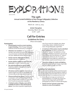 Call for Entries - Chicago Calligraphy Collective