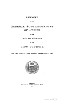 Chicago Police Department Annual Report - 1901