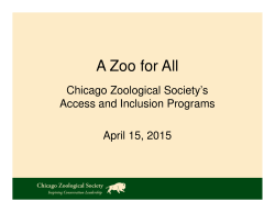 A Zoo for All - Chicago Cultural Accessibility Consortium