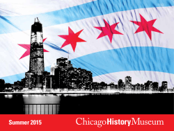 Summer 2015 Calendar  - Chicago Historical Society