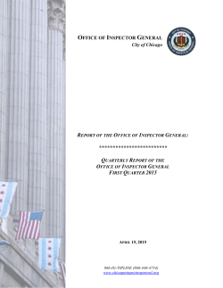 OIG_Q1_2015_Report - City of Chicago Office of Inspector General