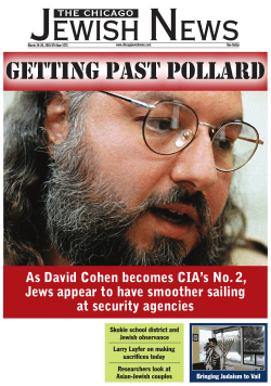 GETTING PAST POLLARD - Chicago Jewish News