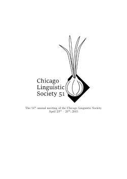 here - the chicago linguistic society