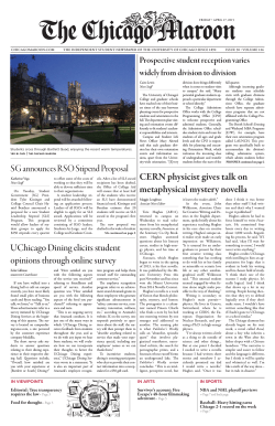 SG announces RSO Stipend Proposal CERN physicist gives talk on