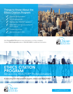 Ethics Citation Program - Chicago Association of REALTORS