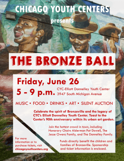 THE BRONZE BALL - Chicago Youth Centers