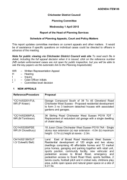 AGENDA ITEM 06 Chichester District Council Planning Committee